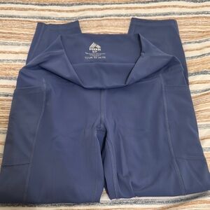 Blue Athletic Leggings with pockets!